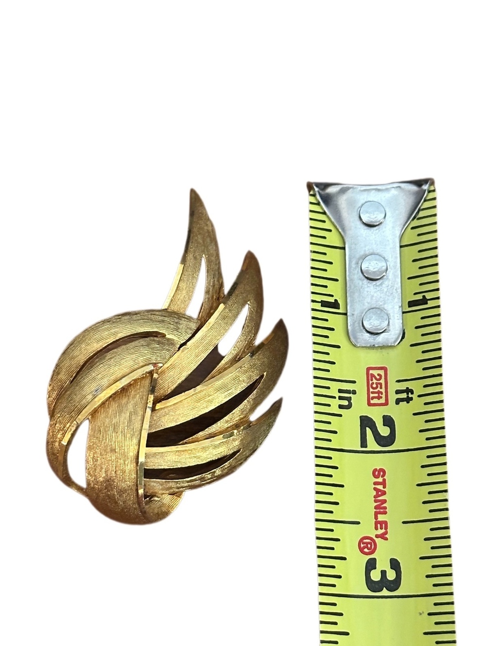 Vintage BSK Modernist Swirl Brooch - Picture 4 of 4